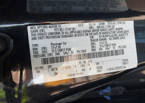 2014 Ford Focus Titanium from USA, damaged, VIN 1FADP3J23EL429773